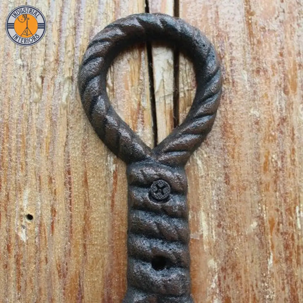 2Pcs European Style Industrial Cast Iron Knot Hook Hanger