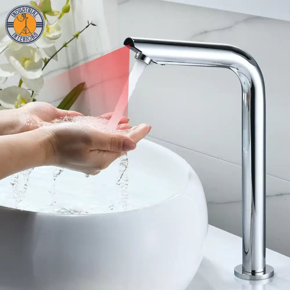 Automatic Sensor Hot And Cold Chrome Basin Faucet