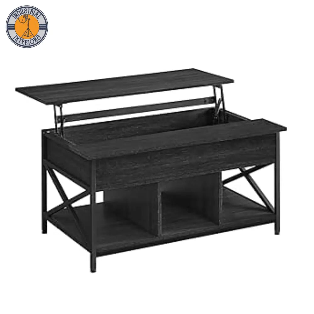 Black Lift-Top Table With Storage