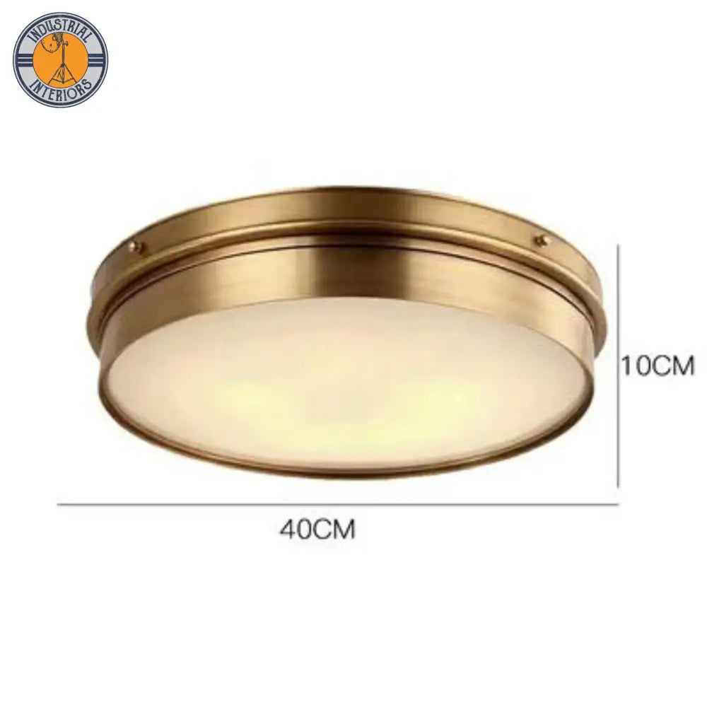 Brass Vintage Led Modern Ceiling Light 40Cm 24W