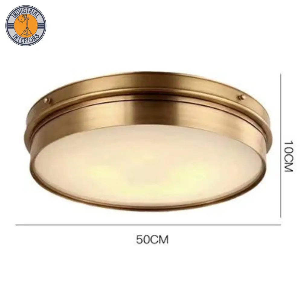 Brass Vintage Led Modern Ceiling Light 50Cm 30W