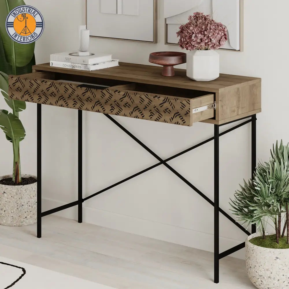Brown Wooden Console Table