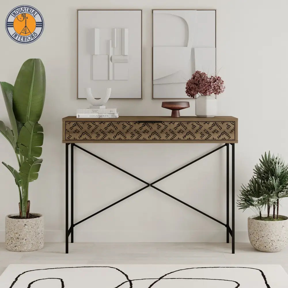 Brown Wooden Console Table