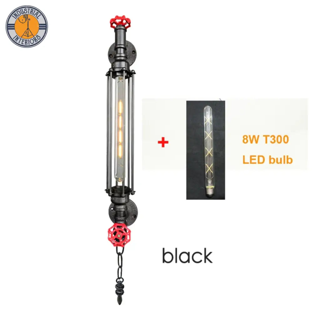 Industrial Aisle Led Wall Sconce Light Black Lighting
