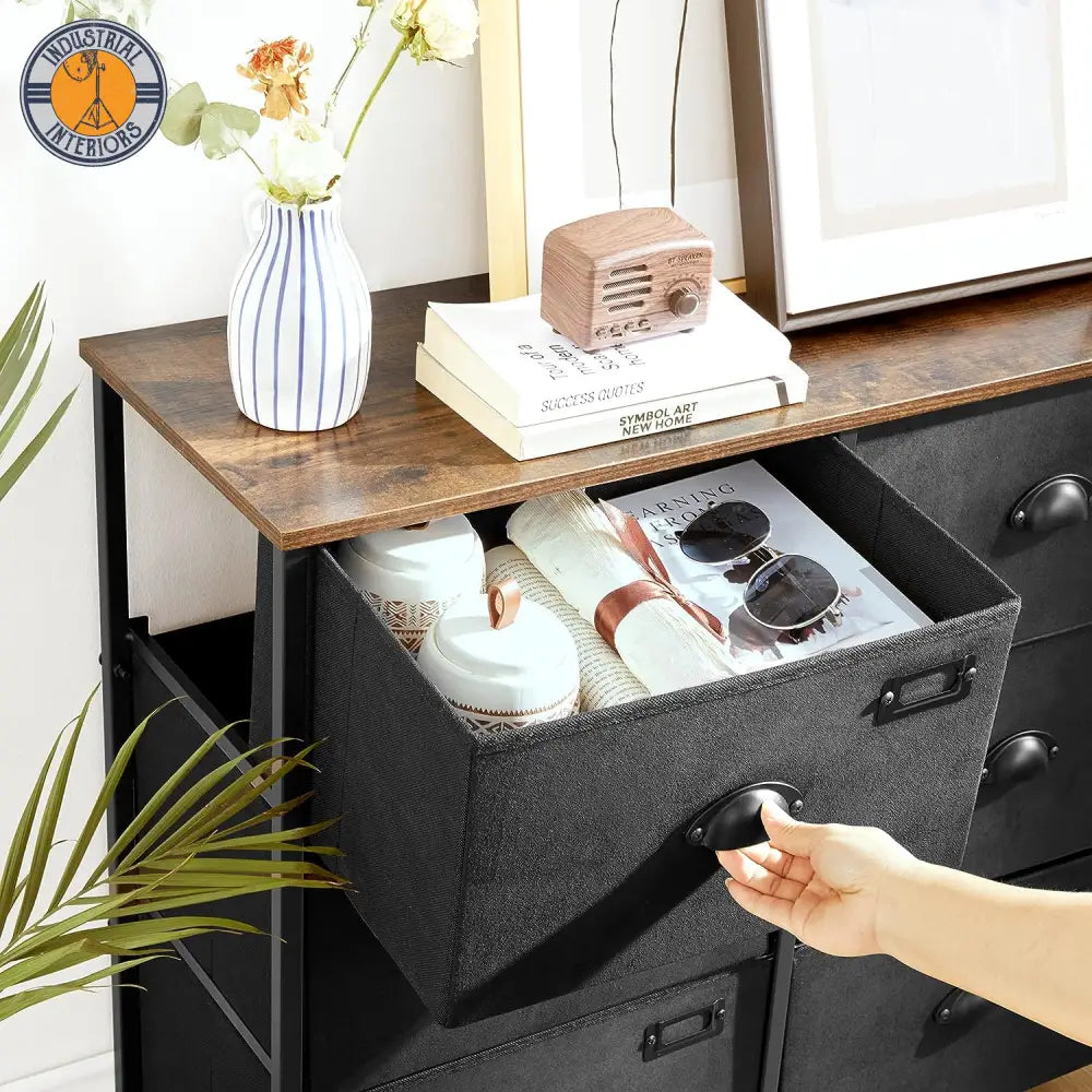 Industrial Chest Drawers Wide Console