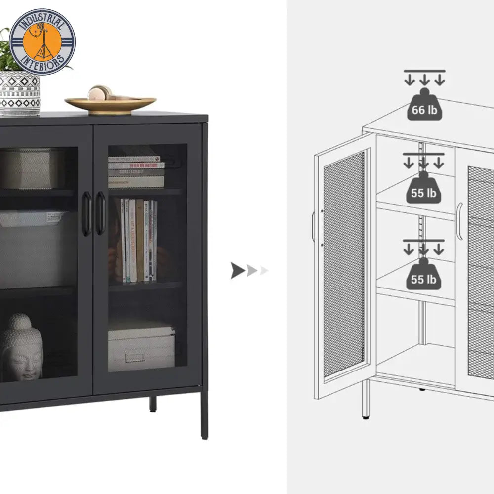 Industrial Metal Storage Cabinet With Adjustable Shelves