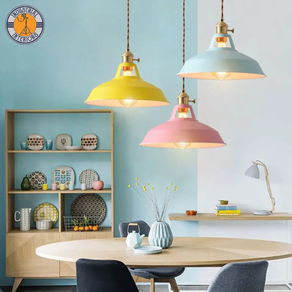 Iron Pendant Colorful Hanging Light Lighting