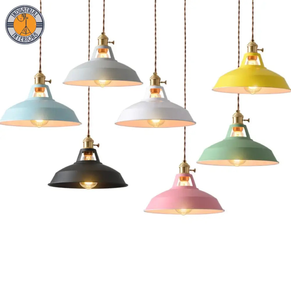 Iron Pendant Colorful Hanging Light Lighting
