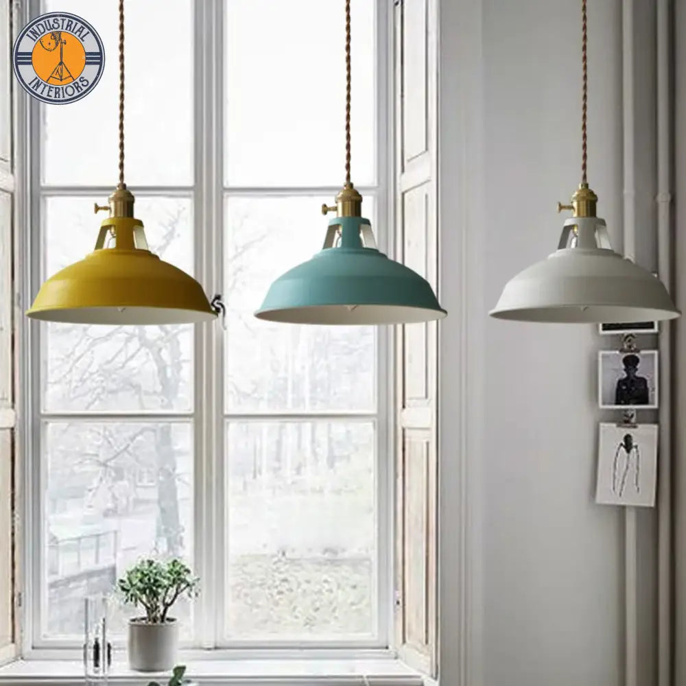 Iron Pendant Colorful Hanging Light Lighting