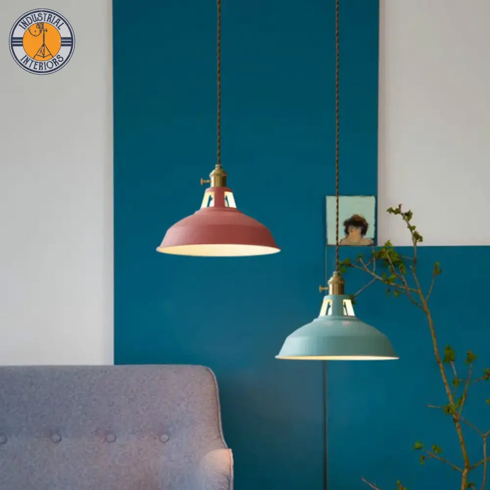 Iron Pendant Colorful Hanging Light Lighting