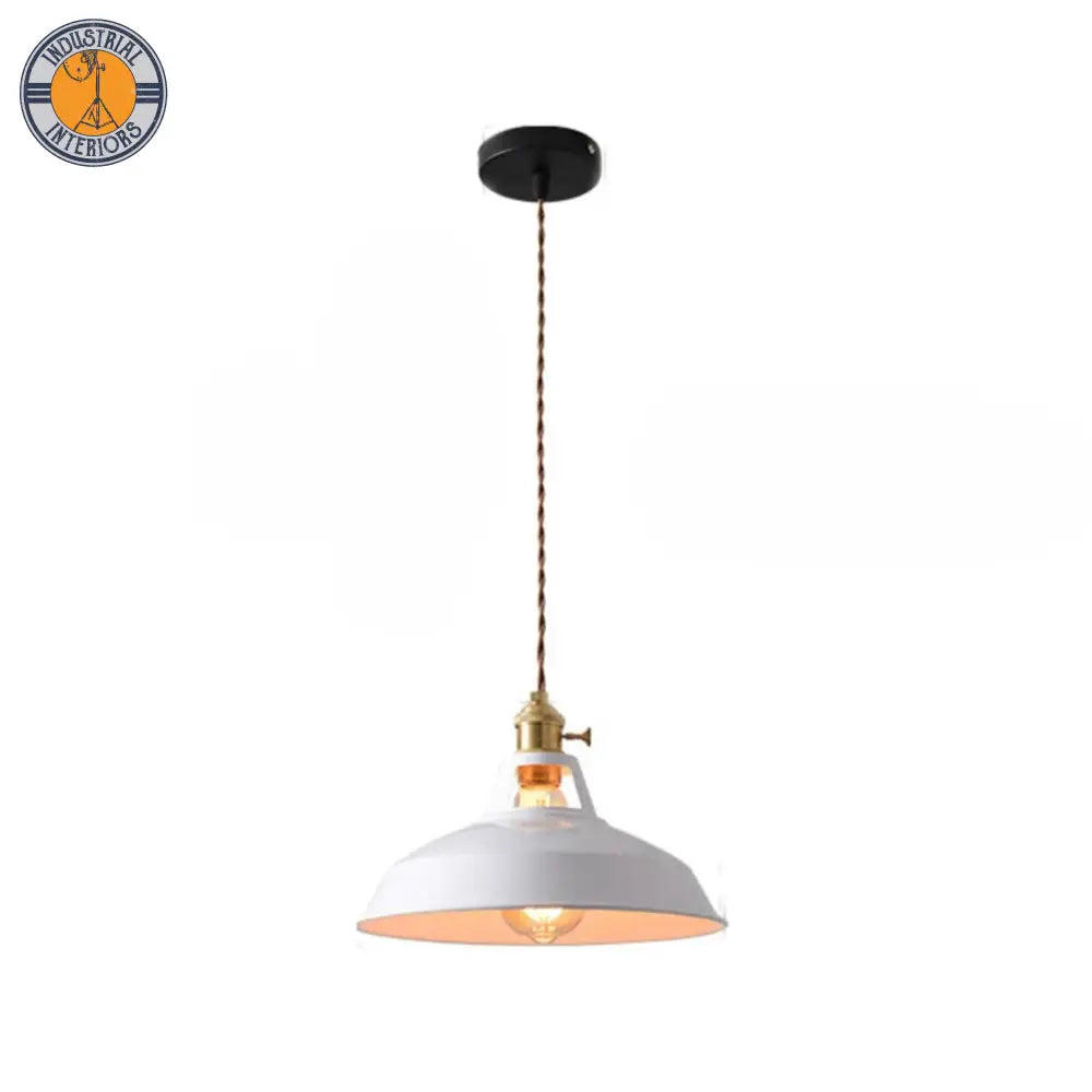 Iron Pendant Colorful Hanging Light White Lighting
