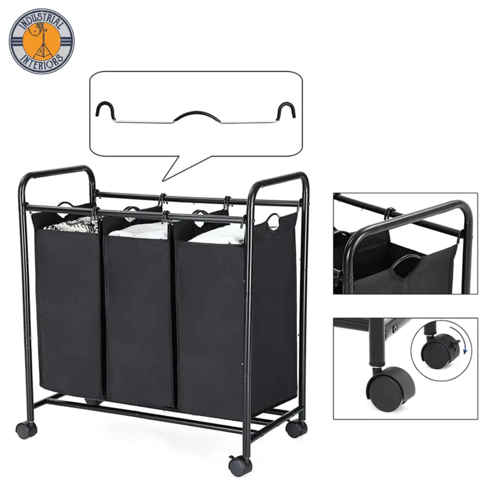 Laundry Basket With Removable Bags Organizer