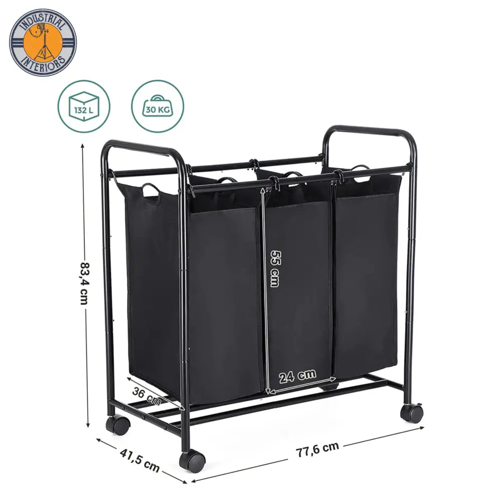 Laundry Basket With Removable Bags Organizer