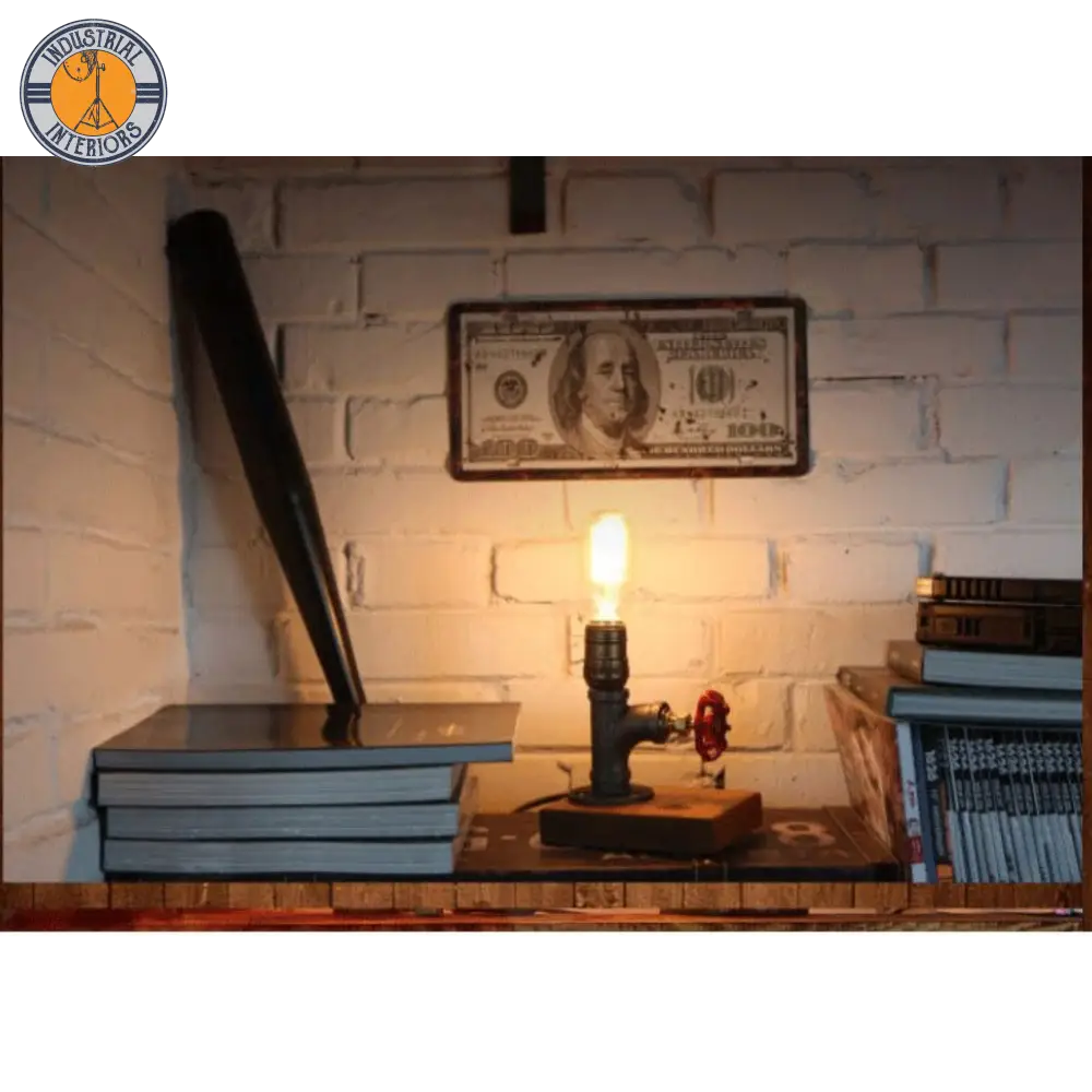 Retro Industrial Style Water Pipe Iron Table Lamp