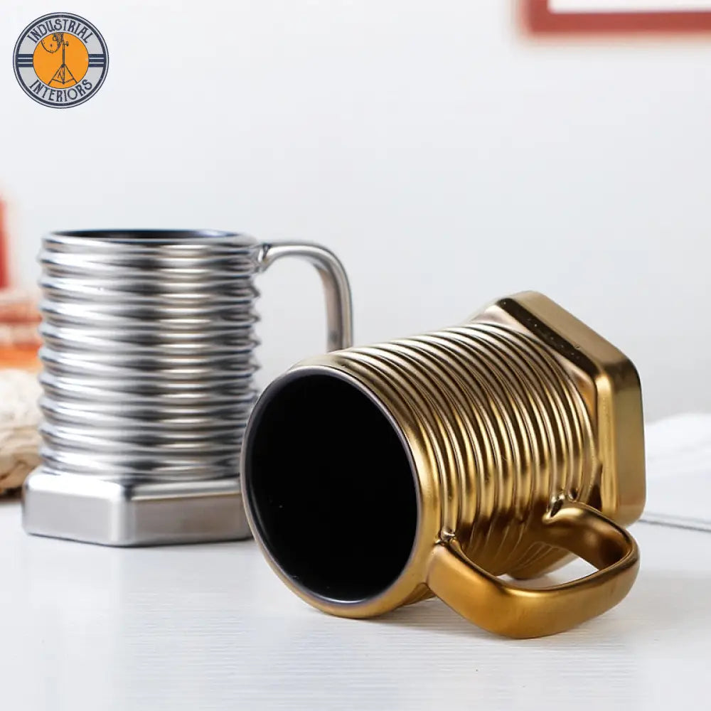 Screw Shape Ceramic Coffee Mug/Drinking Cup Mug