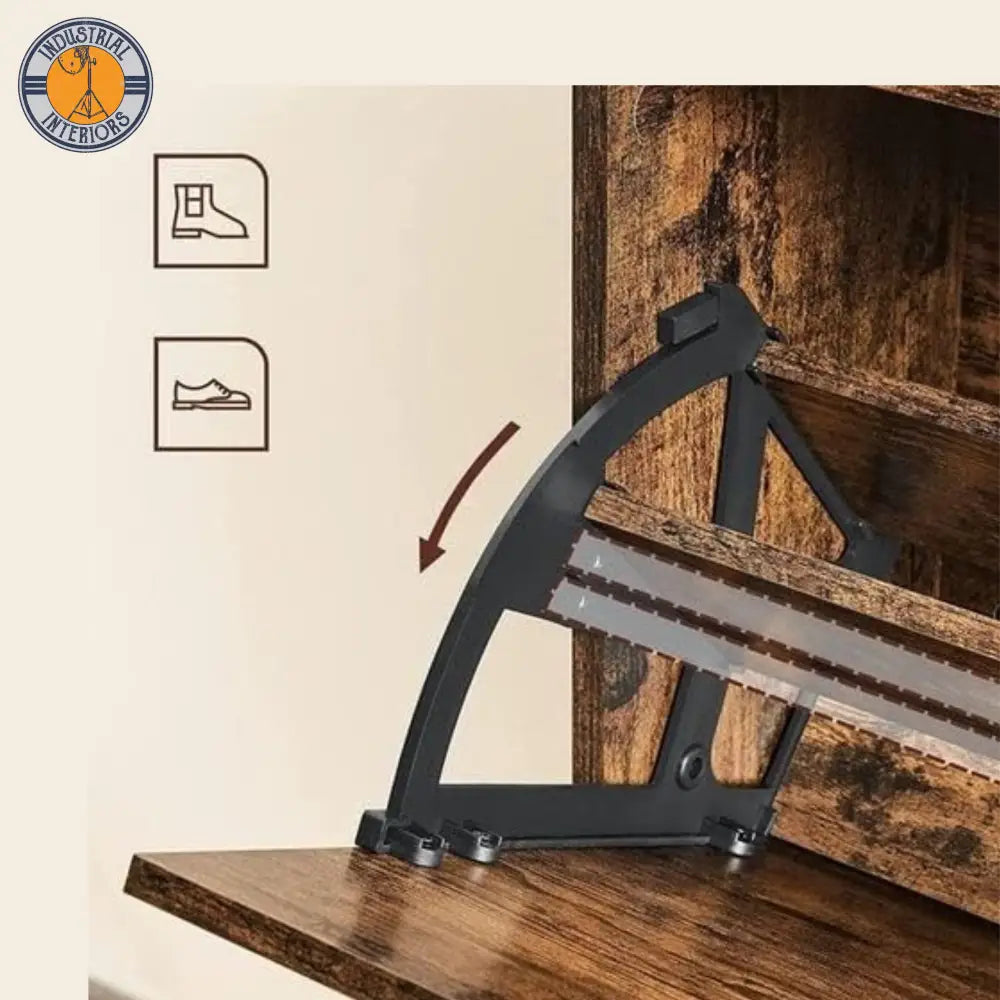 Shoe Rack With Wooden Compartments Shoe Rack