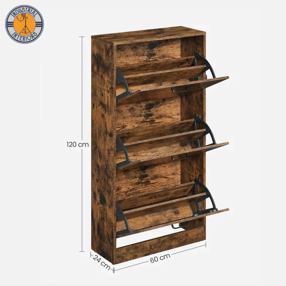 Shoe Rack With Wooden Compartments Shoe Rack