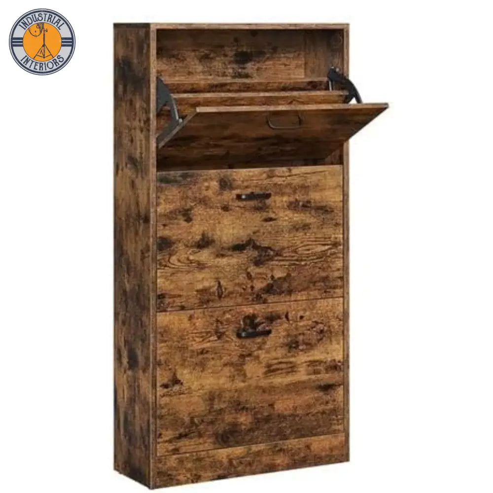 Shoe Rack With Wooden Compartments Shoe Rack