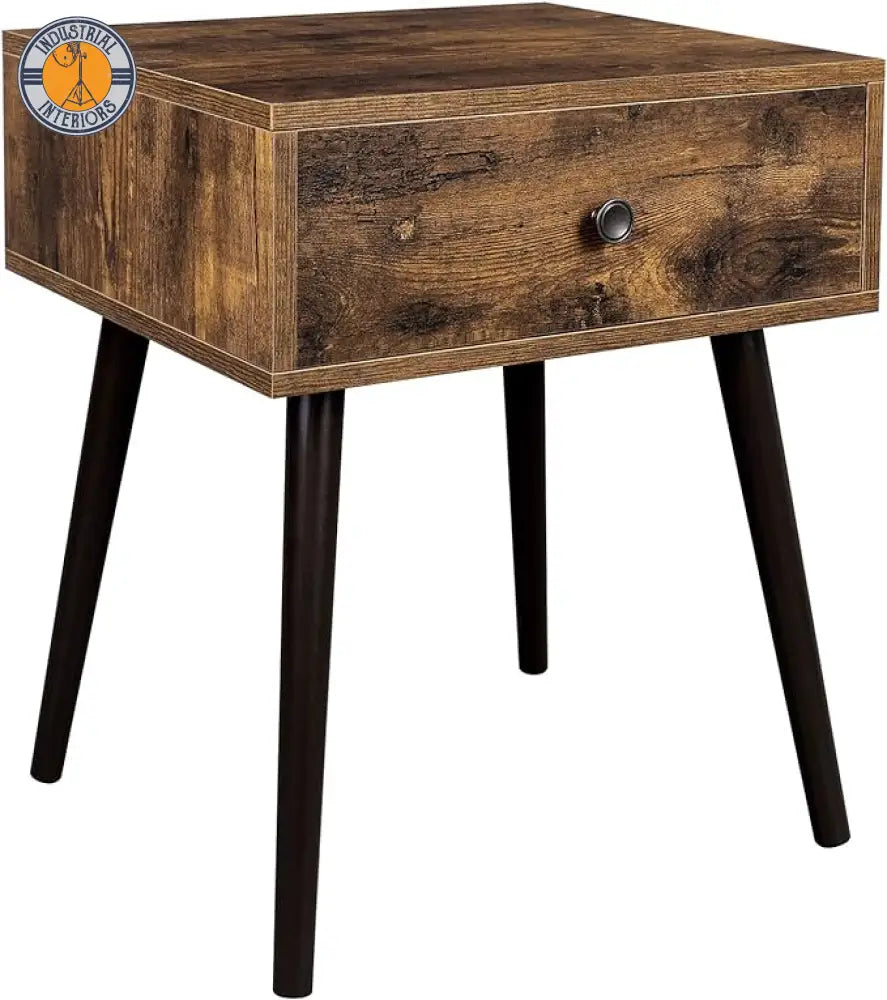 Sofa Side Table With A Drawer And Tapered Legs