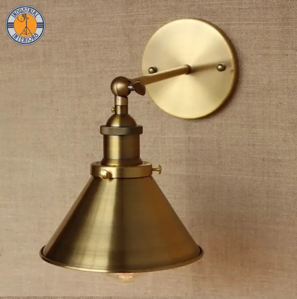 Vintage Iron Brass America Loft Industrial Style Wall Light Fixtures
