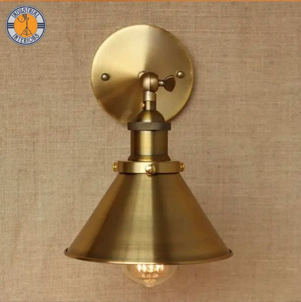 Vintage Iron Brass America Loft Industrial Style Wall Light Fixtures