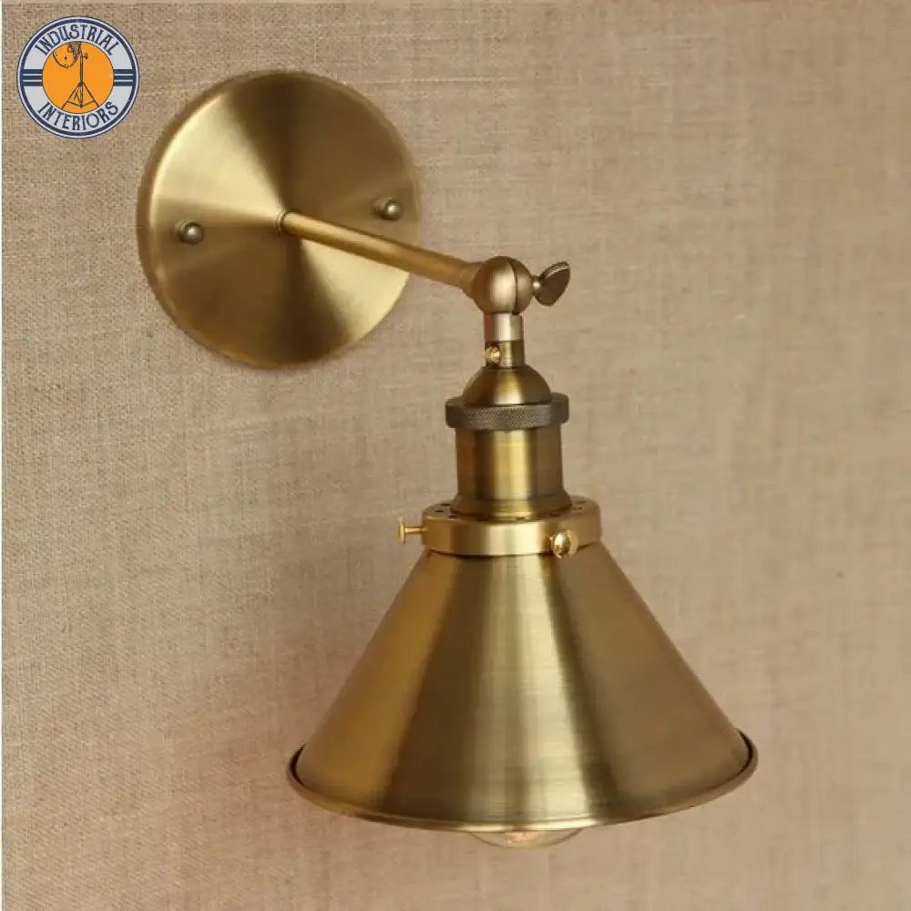 Vintage Iron Brass America Loft Industrial Style Wall Light Fixtures