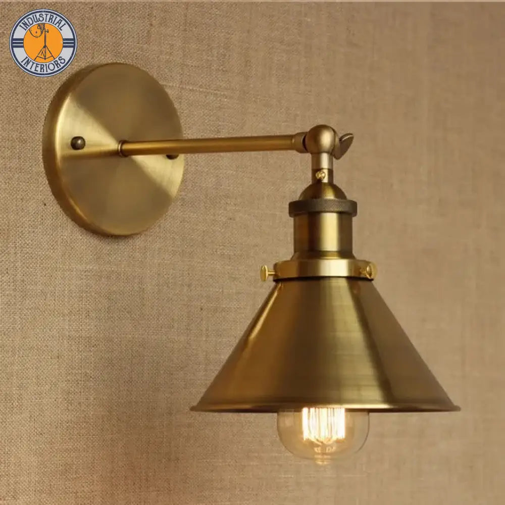 Vintage Iron Brass America Loft Industrial Style Wall Light Fixtures