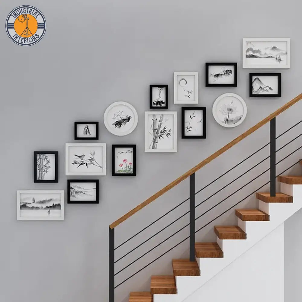 15 Piece Photo Frame Stairs On The Wall Corridor Decor