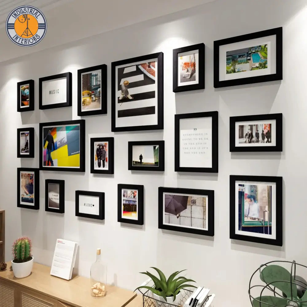 18 Piece Black & White Photo Frames Frames Wall Decor