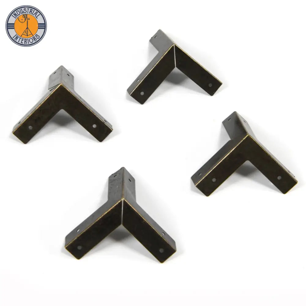 4Pcs Antique Bronze Corner Protectors / Furniture Hardware Cover Protector