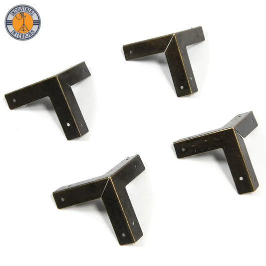 4Pcs Antique Bronze Corner Protectors / Furniture Hardware Cover Protector