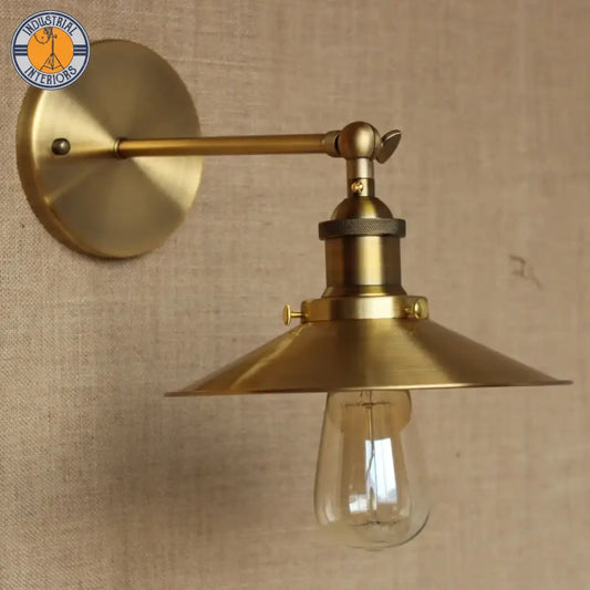 60W Loft Industrial Vintage Wall Lamp Gold