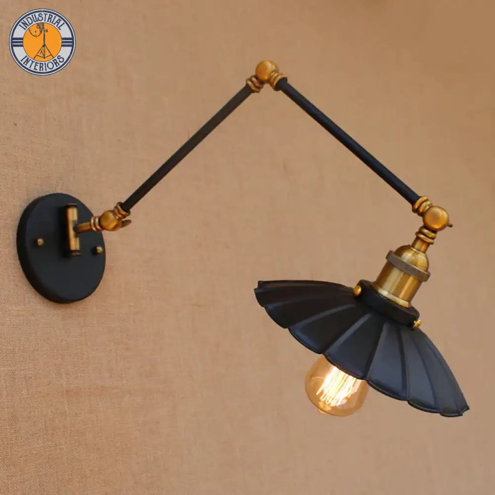 Adjustable Long Swing Arm Wall Light Fixture