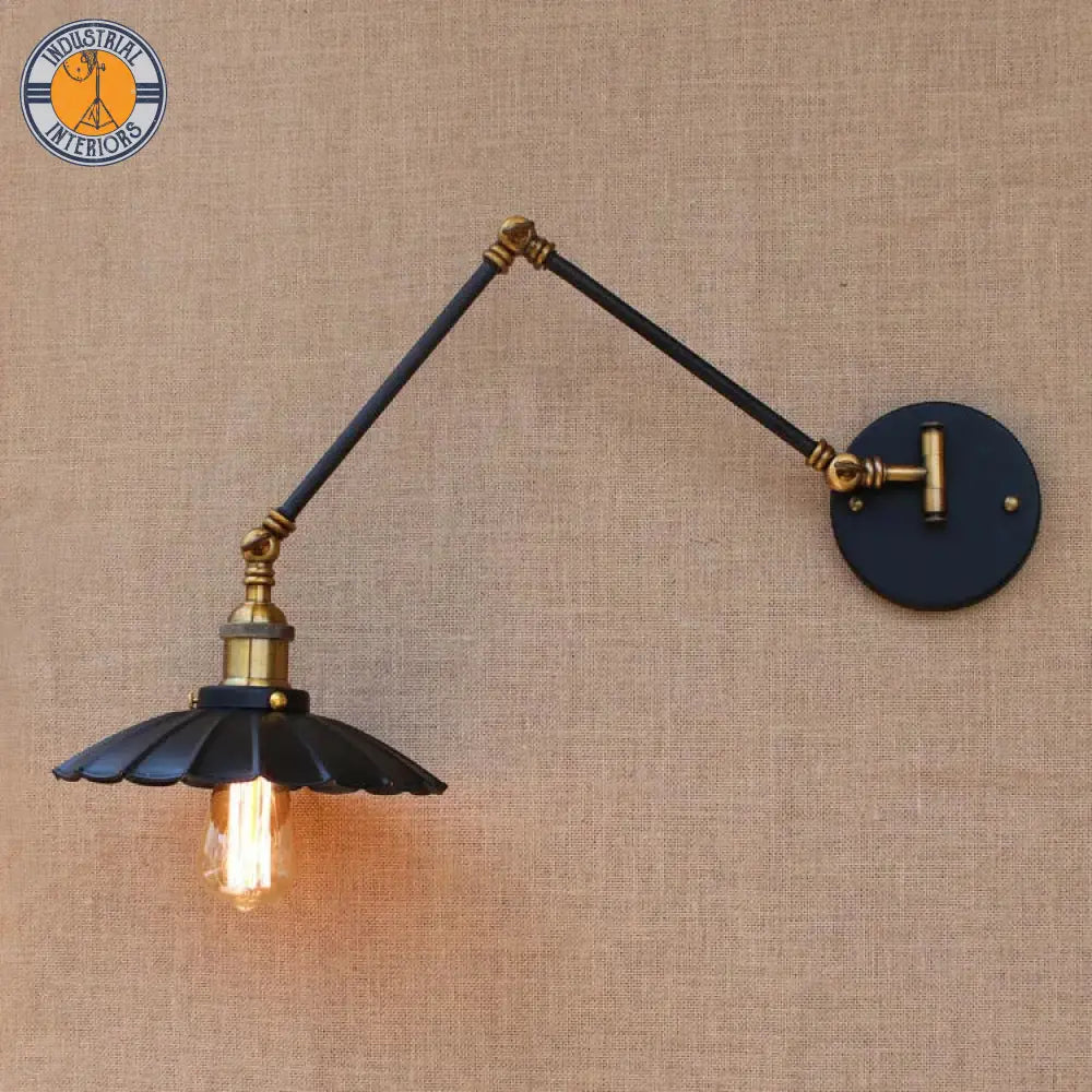 Adjustable Long Swing Arm Wall Light Fixture