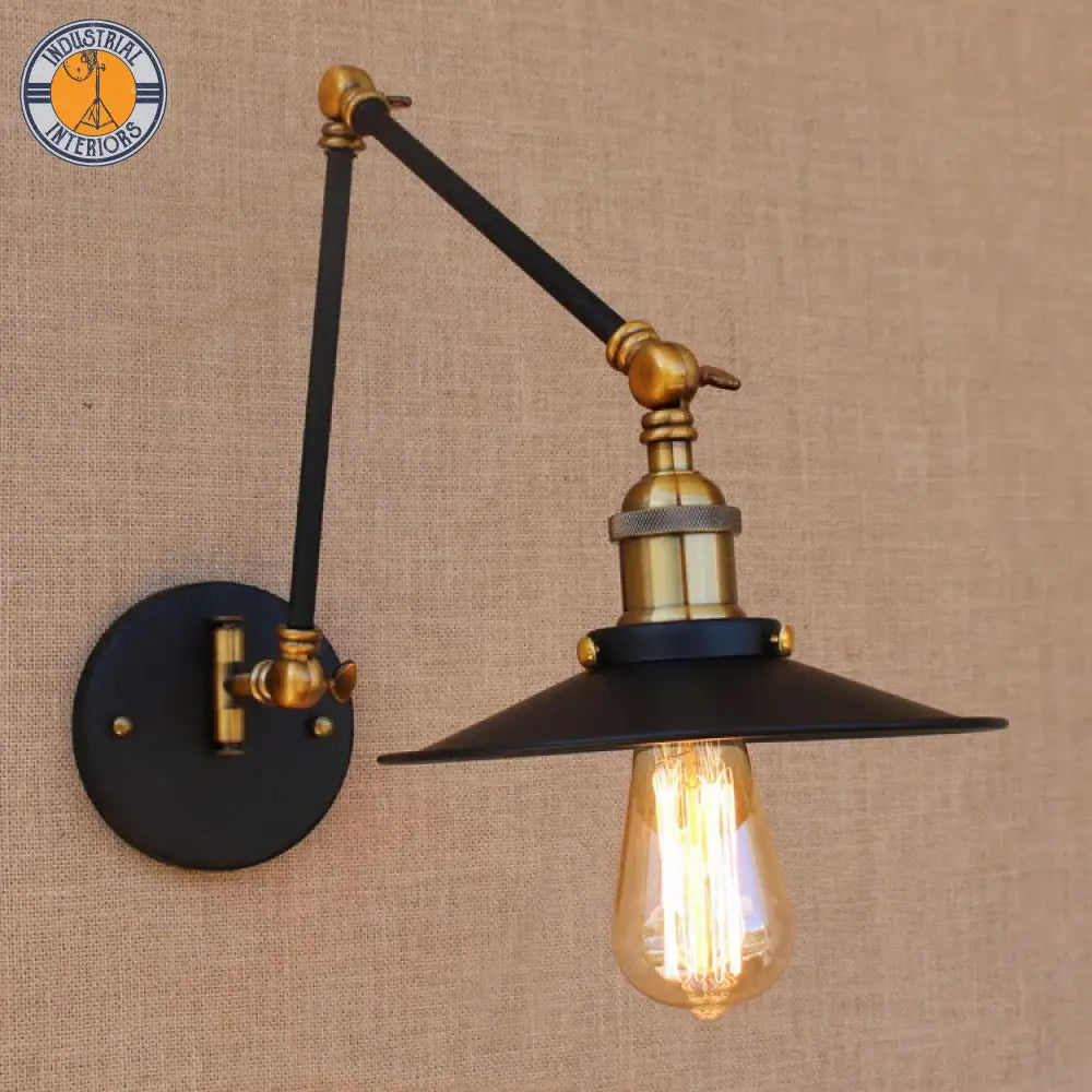 Adjustable Long Swing Arm Wall Light Fixture Style 2