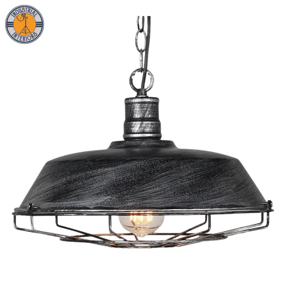 American Loft Industrial Retro Iron Pendant Lights Hanging Lamp Decoration Silver Rust Pendant Light