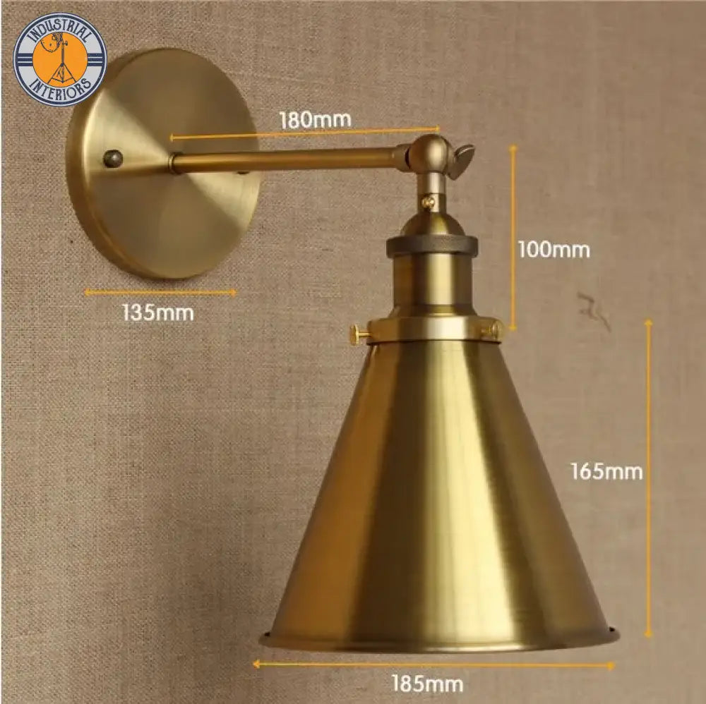 Brass Style Loft Industrial Vintage Wall Light Fixtures