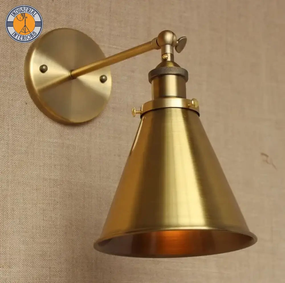 Brass Style Loft Industrial Vintage Wall Light Fixtures