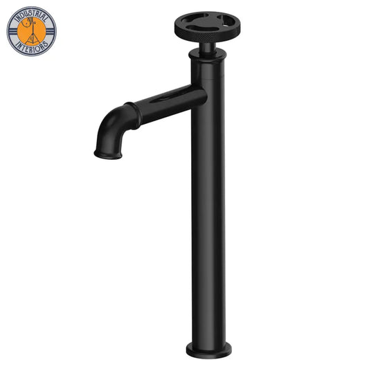 Cold Water Black Brass Basin Faucet Deck Mount High