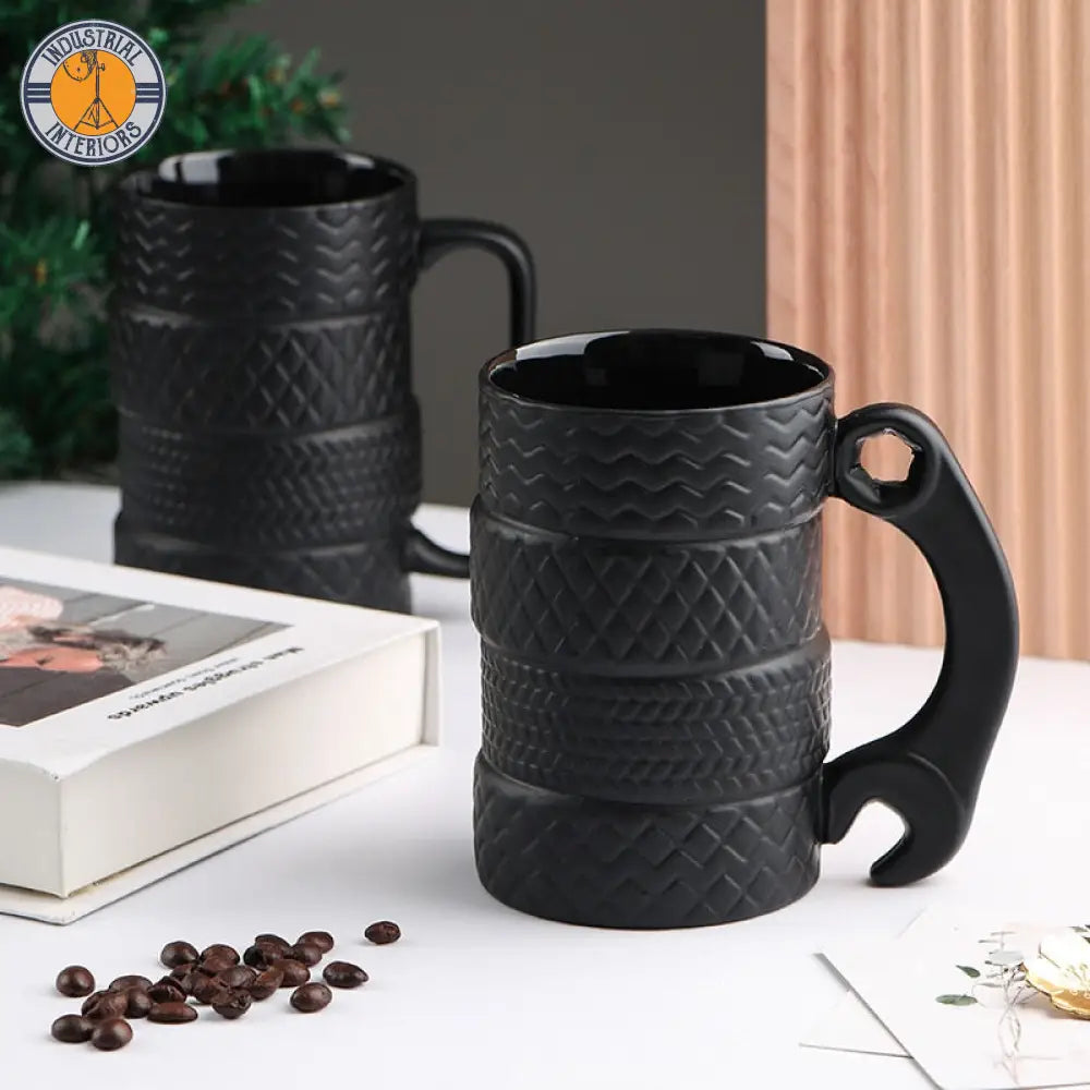 Creative Ceramic Tire Mug Household Drink Cup