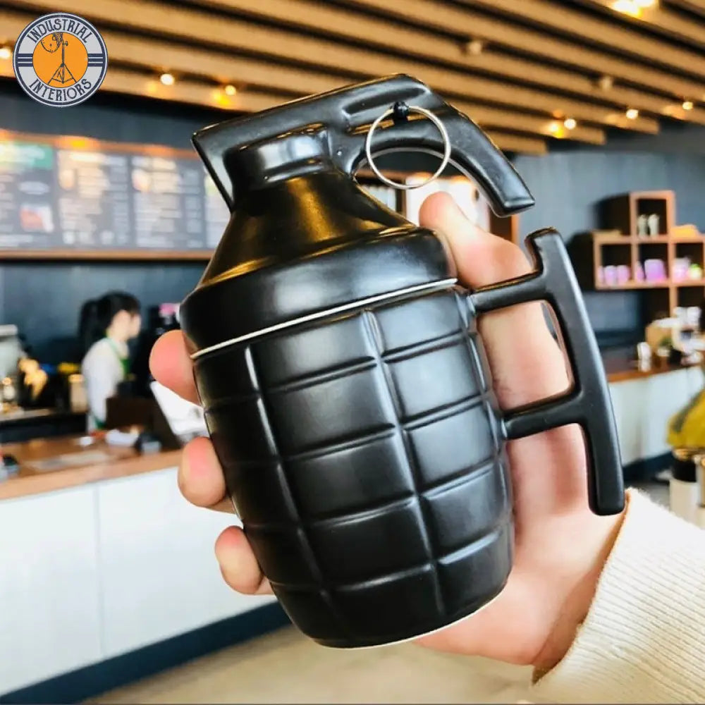 Creative Grenade Coffee Mug Cup With Lid