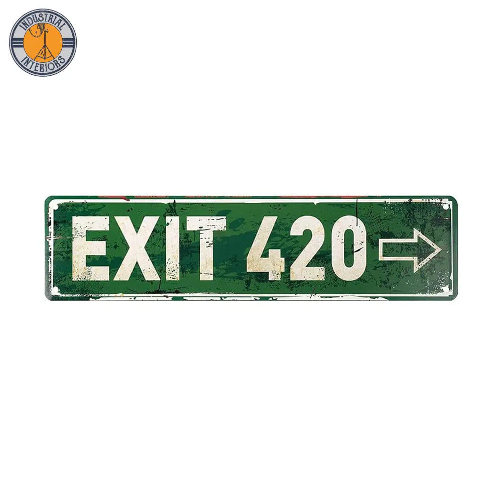 Exit Metal Sign Wall Posters Rustic 4 X 16 Inches 10X40Cm / As The Picture Decoration