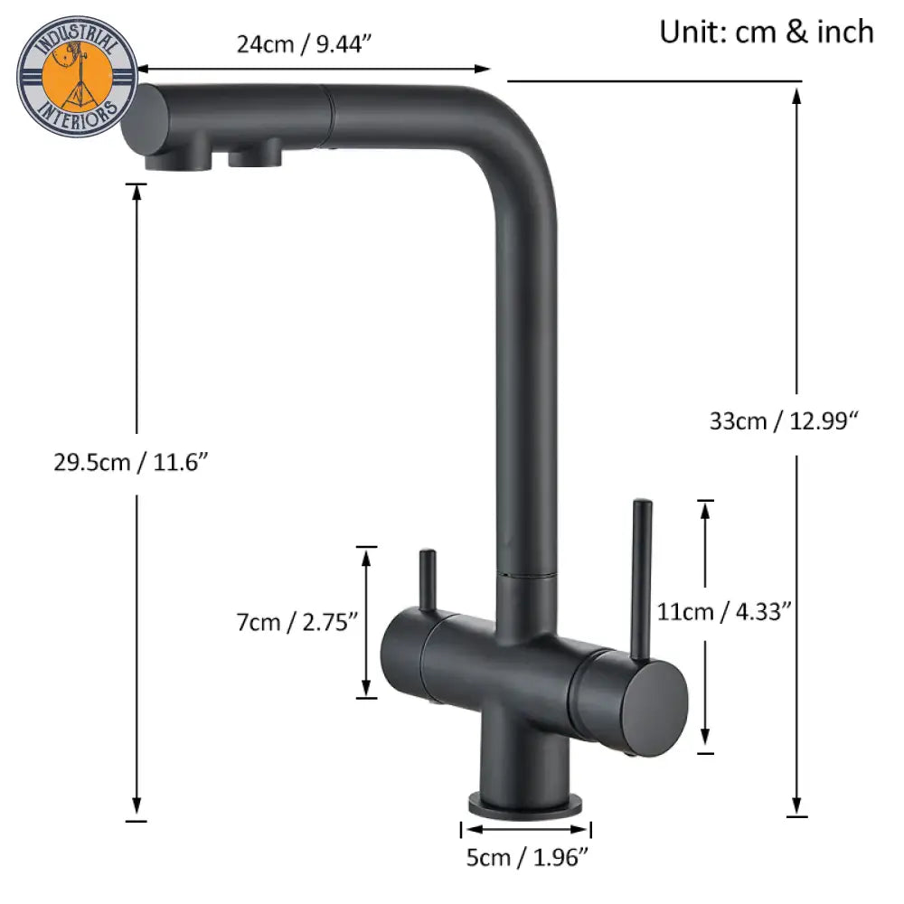 Filtered Crane For Kitchen Pull Out Spray 360 Rotation