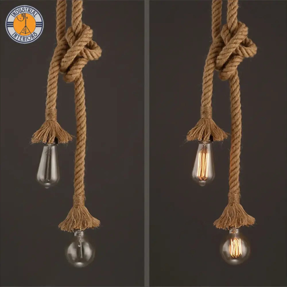 Hemp Rope Chandelier Lighting