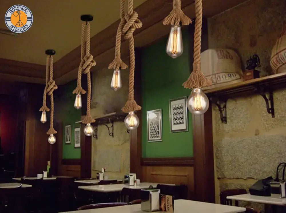 Hemp Rope Chandelier Lighting