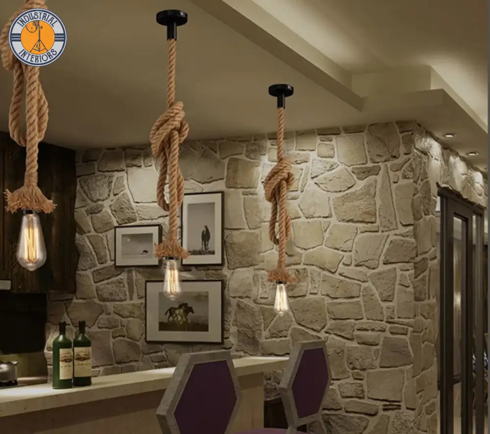 Hemp Rope Chandelier Lighting