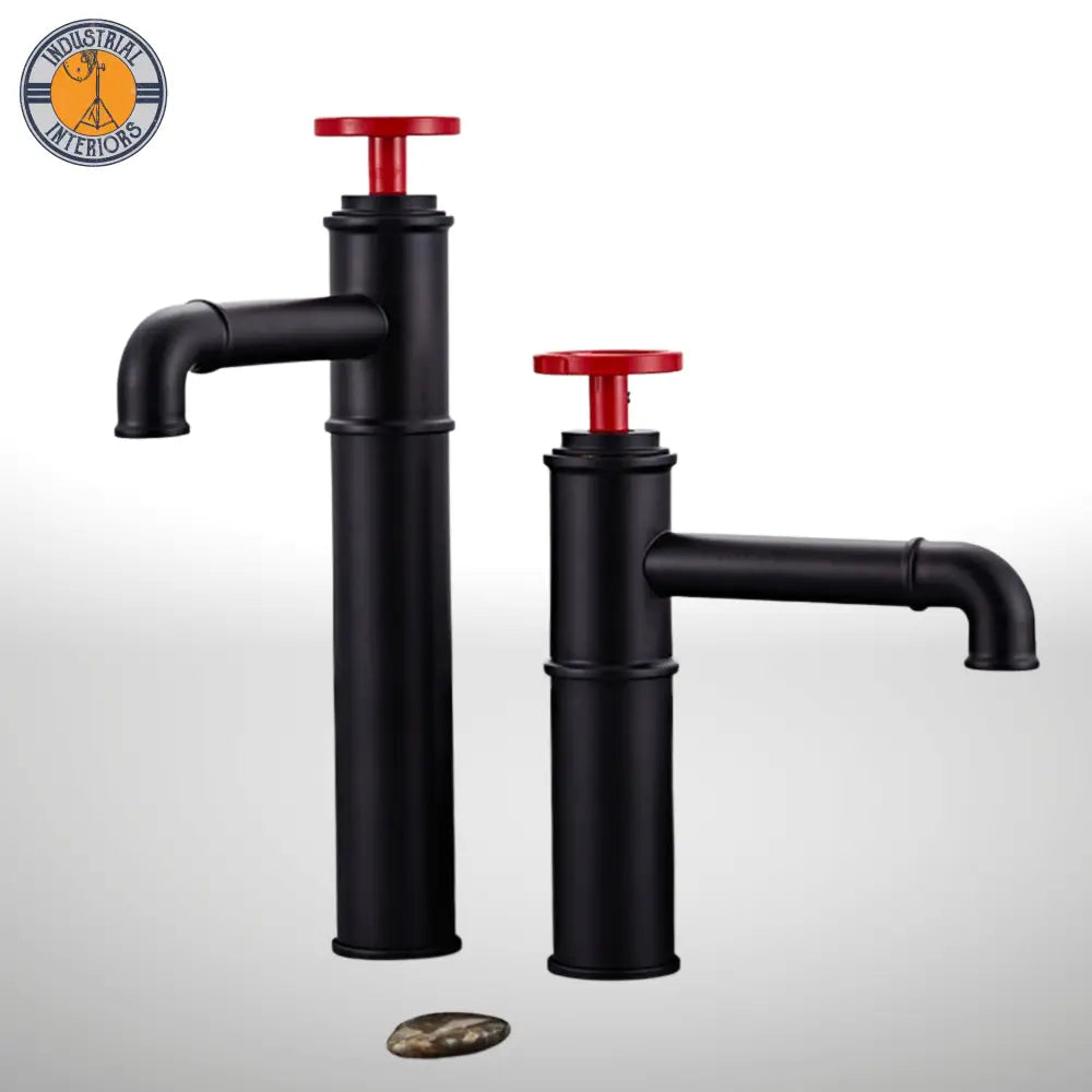 Industrial Style Hot Cold Tap Water Basin Faucet