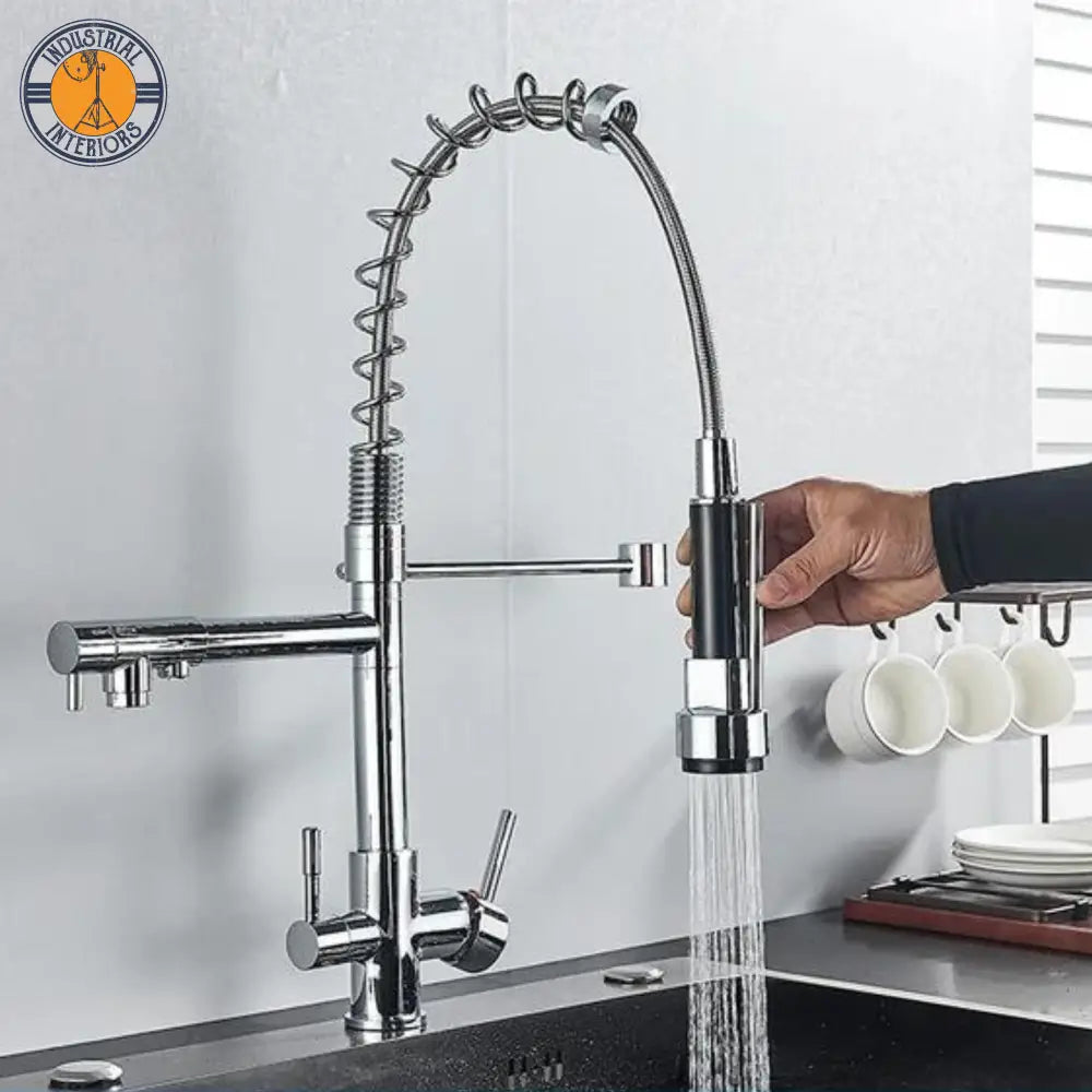 Kitchen Faucets Three Ways Sink Mixer Type B-Chrome