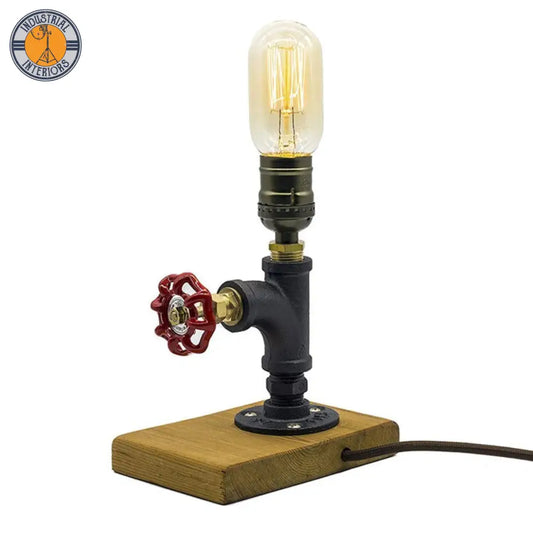 Retro Industrial Style Water Pipe Iron Table Lamp