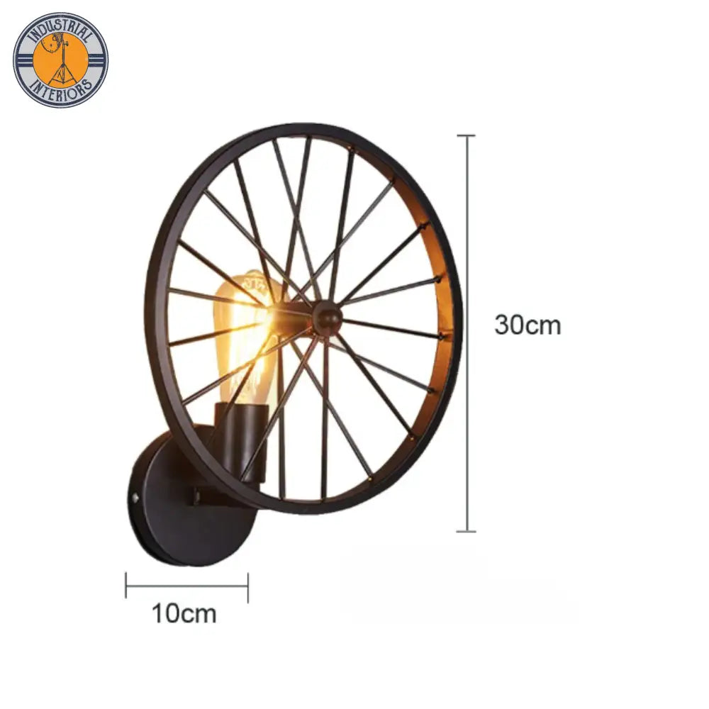 Retro Loft Wheel Wall Lamp Lighting